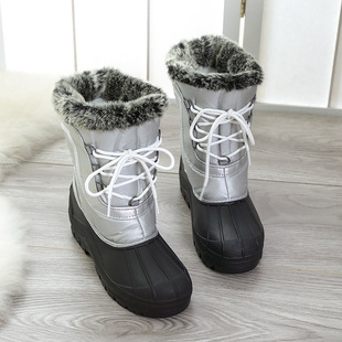 冬季 中筒平跟亲子鞋 进口加厚防滑雪地靴童鞋 Phibee新款