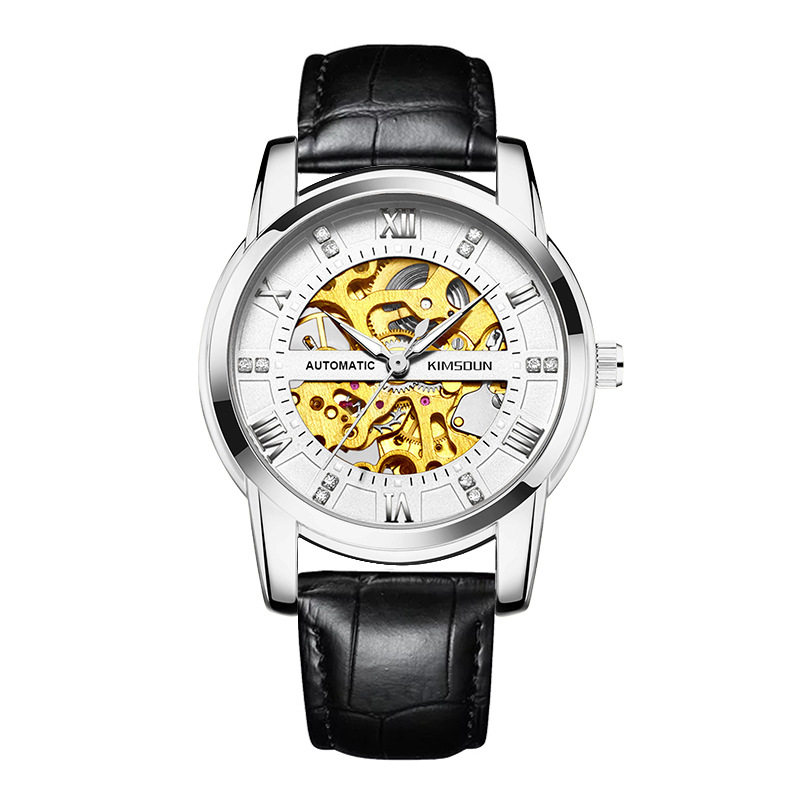 新款金诗顿名表男士腕表镂空全自动机械表防水时尚手表男机械