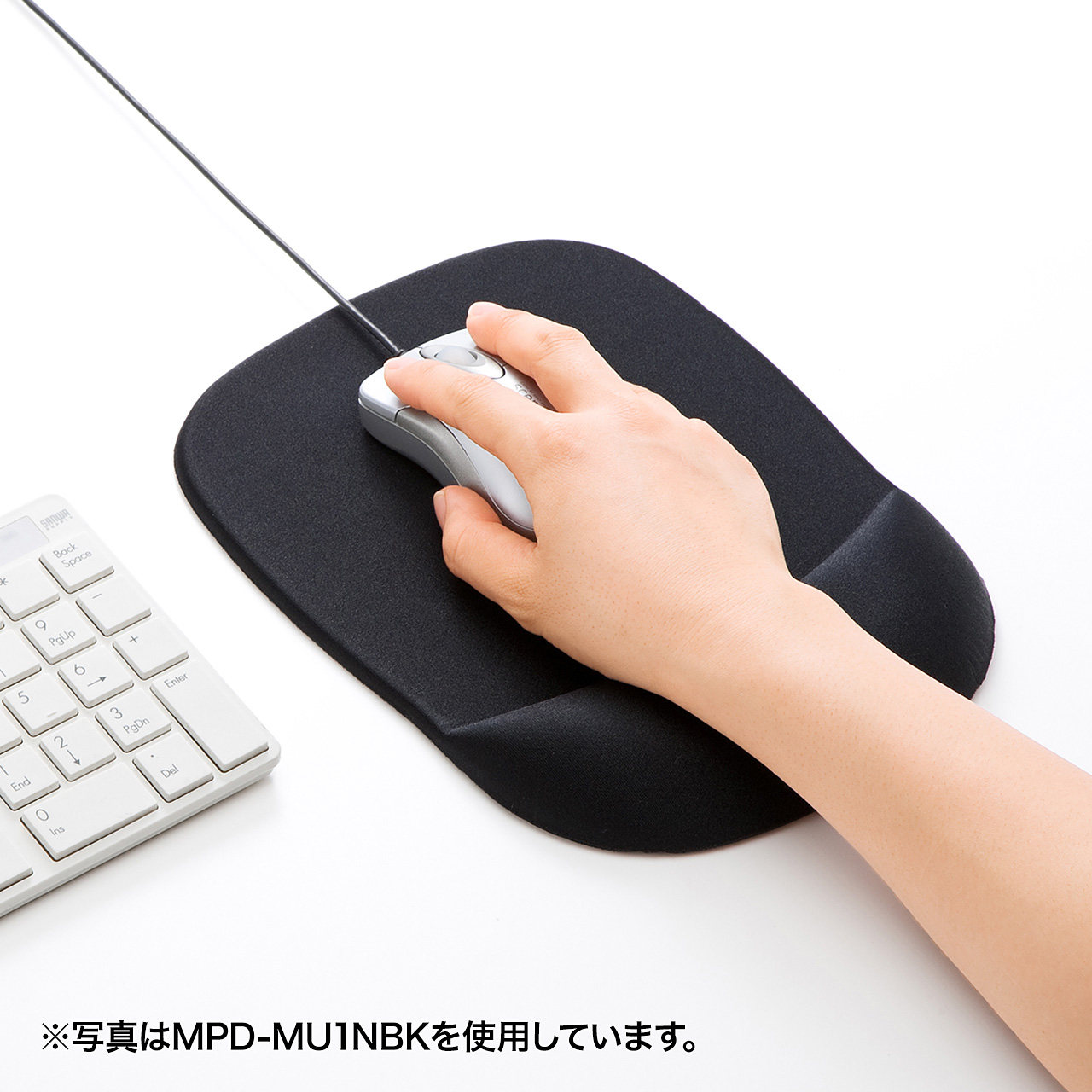 日本SANWA 护腕鼠标垫MU1N防止鼠标手记忆棉手枕腕托柔软舒适