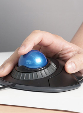 美国鼠标有线轨迹球 Kensington懒人手指鼠标画图调色飞轮72337