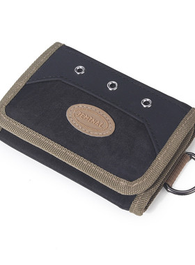 青少年帆布折叠短款超薄小钱包潮男青年中学生日韩版儿童个性女生