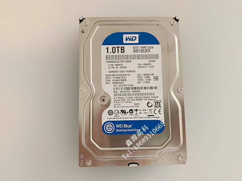 wd/西部数据 wd10ezex 西数1t机械硬盘台式机电脑1tb蓝盘sata接口