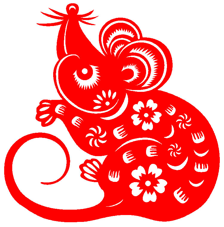da69老鼠剪纸幼儿园学校福春节窗花财鼠剪纸画刻纸剪纸成品