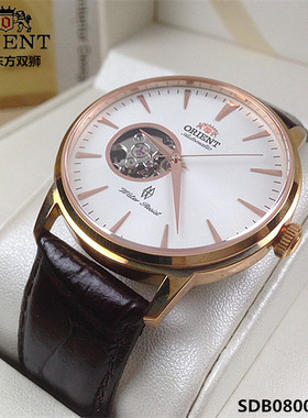 日本Orient/东方双狮手表 机械表全自动男表镂空盘商务SDB08006WO