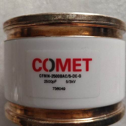 CFMN-2500BAC/5-DE-G COMET真空电容 2500pF耐压5/3kV议价维修
