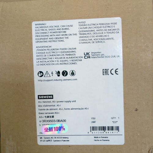 3RX9503-0BA00 AS-i电源装置 工业自动化工控配件议价维修