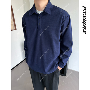 【春节不打烊】胖俗俗PSSMAX【POLO肌理衫】2026工装显瘦长袖卫衣