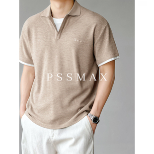 【现货】胖俗俗 PSSMAX松弛针织假两件2026夏季POLO领短袖T恤男款