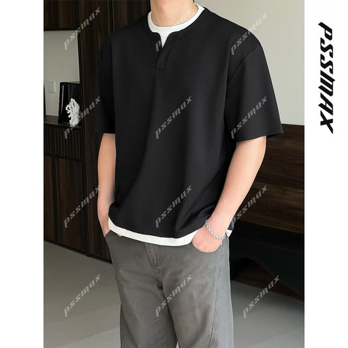 PSSMAX新款夏季宽松短袖T恤男款
