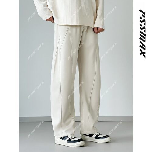 【现货】胖俗俗PSSMAX2026春季大码百搭弯刀裤松紧腰宽松简约卫裤