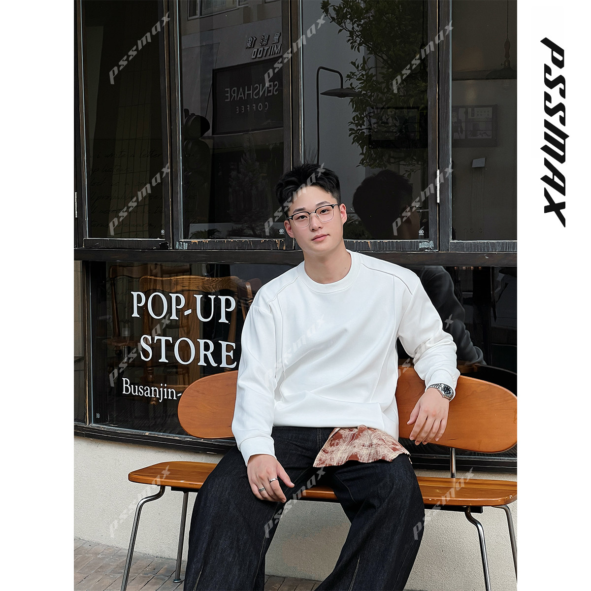 PSSMAX春季休闲宽松显瘦卫衣男