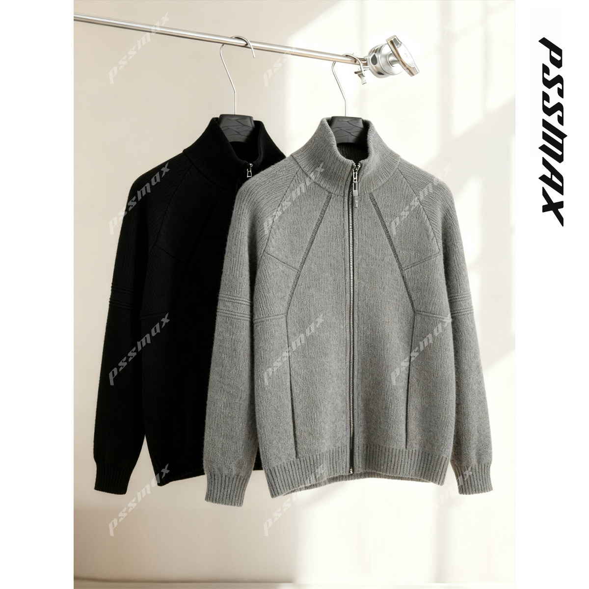 【现货】胖俗俗 PSSMAX【重磅结构厚暖针织衫】秋冬保暖开衫毛衣