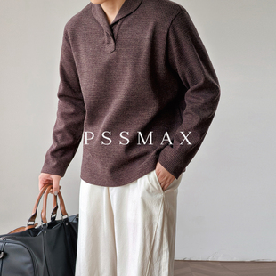 胖俗俗PSSMAX 秋季卫衣外套男大码微胖重磅简约百搭老钱风上衣