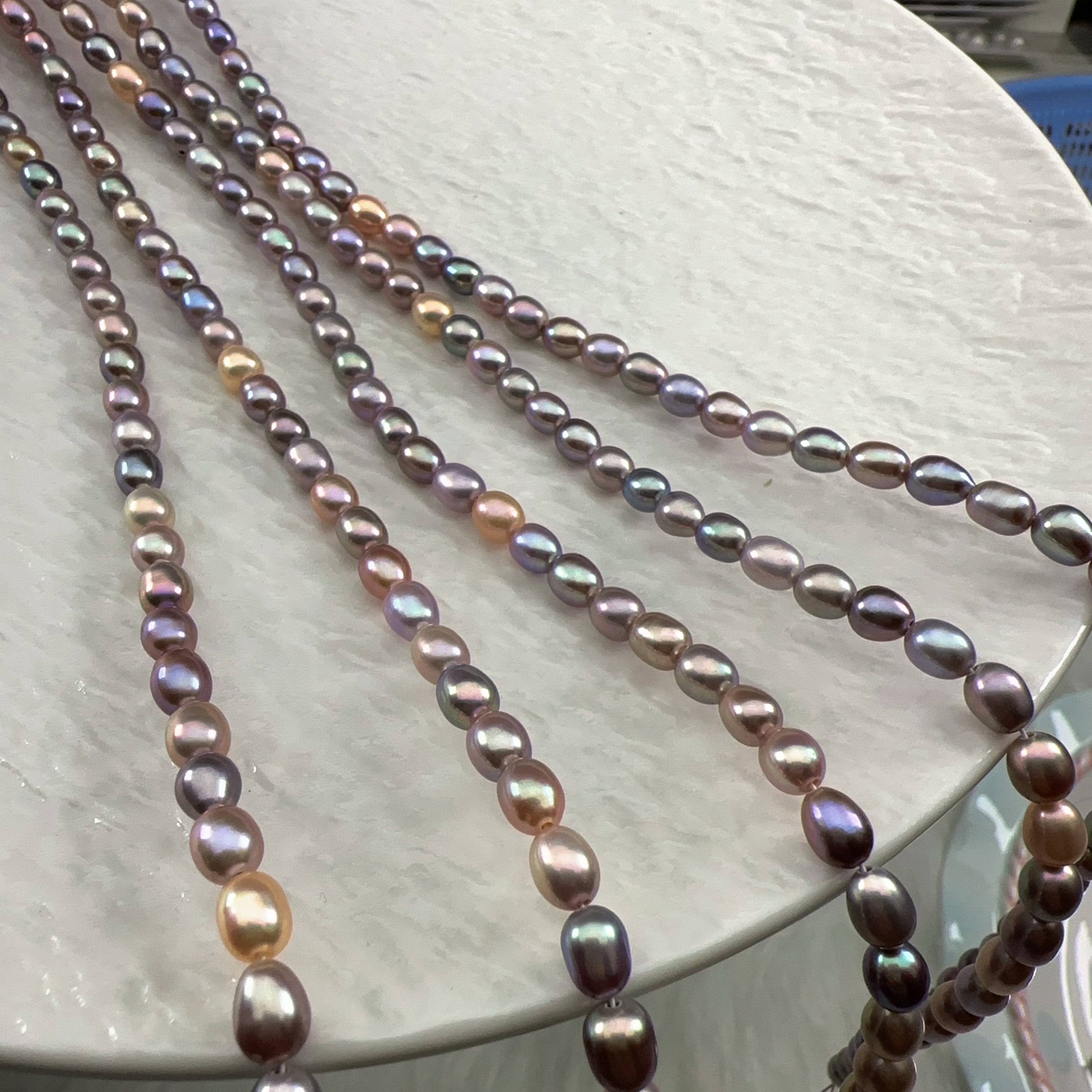 5-6mm天然淡水强光炫彩米珠串链diy半成品手工,珠宝/钻石/翡翠,裸珠,淘宝优惠券,粉丝福利购,淘宝优惠卷