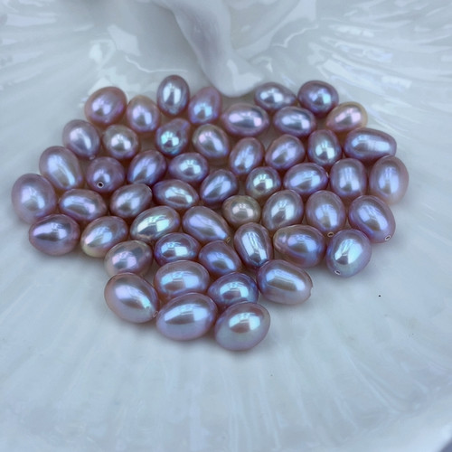 7-8MM粉紫米珠（50颗）（已打半孔）