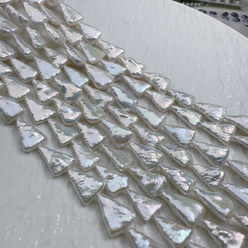 天然强光妙脆角 金字塔冷白炫光串链半成品diy手工