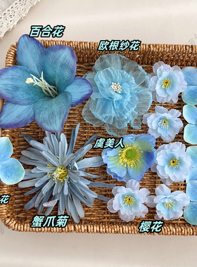 青萝仓氛围感绢花头饰套装