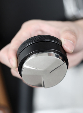 咖啡布粉器不锈钢调高度自重力意式粉碗底座压粉锤套装51/53/58mm