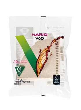 HARIO咖啡滤纸 V60手冲锥形滴漏式过滤纸 日本原装进口 VCF-01/02