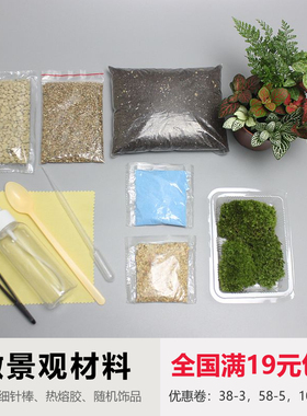 制微景观材料 diy植物盆栽 苔藓瓶 人气绿植办公室小花农满19包邮