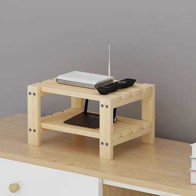 路由器放置架落地散热光猫wifi桌面实木多层电视机顶盒支架置物架