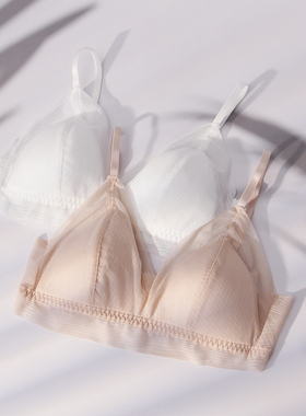 蕾丝真丝内衣蚕丝超薄桑蚕丝蛋白无钢圈文胸三角杯法式无痕蕾丝夏