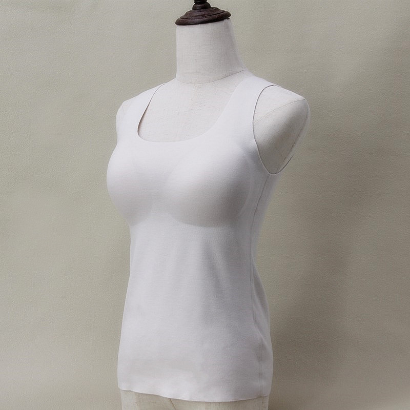 桑蚕丝保暖背心女士磨毛发热新简约带胸垫一体内搭打底内衣女修身,女士内衣/男士内衣/家居服,保暖背心,淘宝优惠券,粉丝福利购,淘宝优惠卷