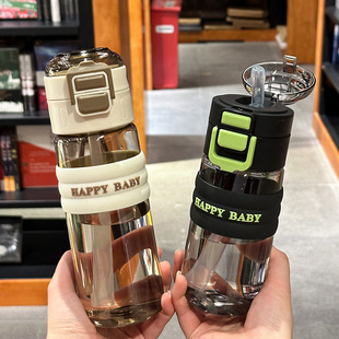 夏季新款运动水杯男女生高颜值双饮吸管杯便携户外防摔水壶随手杯