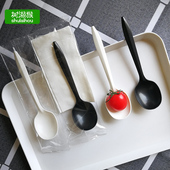 一次性勺子加厚酸奶 饭勺汤勺粥勺甜品勺独立包装 打包外卖勺塑料