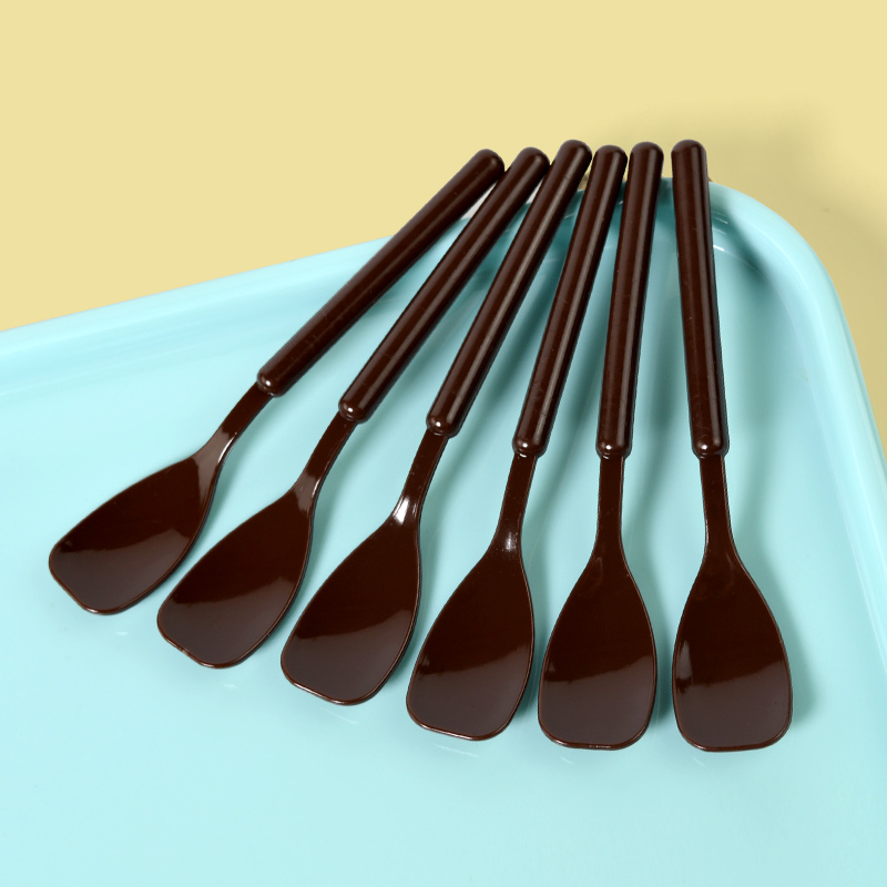 PS塑料10cm木糠杯甜品布丁勺子