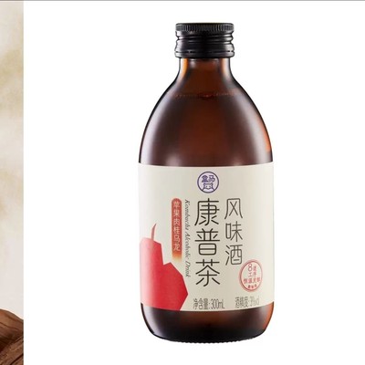 盒马代购苹果肉桂乌龙康普茶风味酒300ML饮料饮品网红气泡饮料