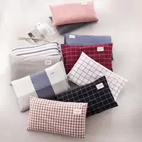 Vỏ gối cotton Nhật Bản bốn mùa cotton rửa bông 48 * 74 vỏ gối trẻ em 30X50 đơn giản 40X60 - Gối trường hợp gối chữ u cao su non