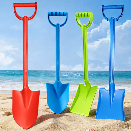挖沙铲子儿童挖沙工具沙滩玩具铲子塑料雪铲耙桶挖松土加厚大号