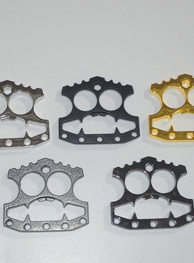 户外指虎铁拳头合金强硬护卫指扣野外生存求生道具便携式自卫防护