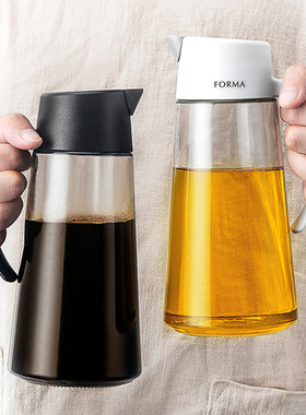 asvel油瓶油壶玻璃日本不挂油自动开合forma防漏家用厨房油罐调料