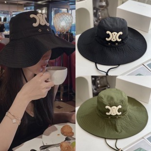 户外旅行帽显脸小 时尚 大帽檐防晒遮阳帽渔夫帽子女款 2026春夏季