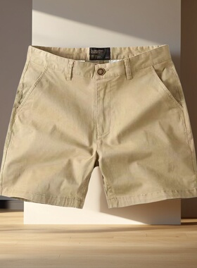 2025休闲短裤男潮纯棉修身三分四分裤夏季潮牌五分3分4分裤工装裤