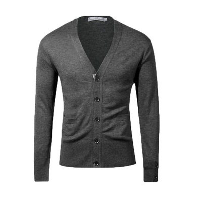 SK男款针织V领羊毛衫男韩版时尚T