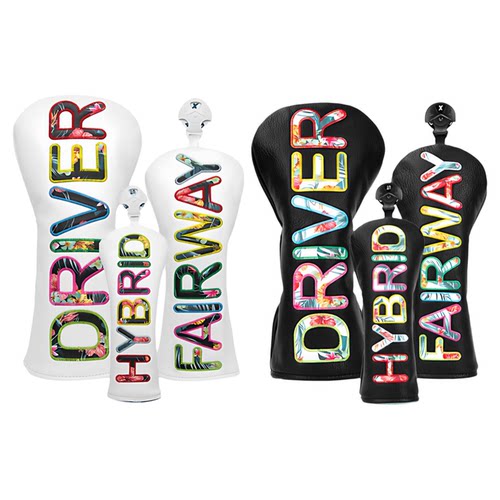 时尚高尔夫杆套木杆头保护套防水