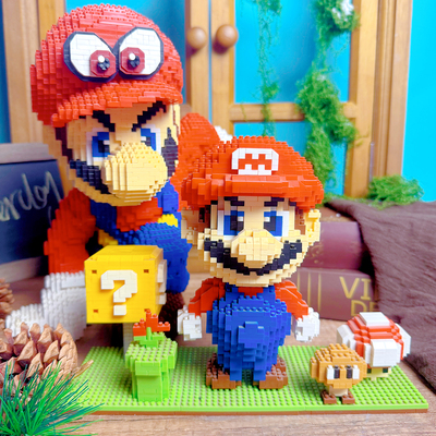马里奥微钻颗粒积木拼装玩具