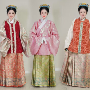 惜文马面裙【日进斗金】仿宋锦仿妆花满地金明制汉服百褶定制大码