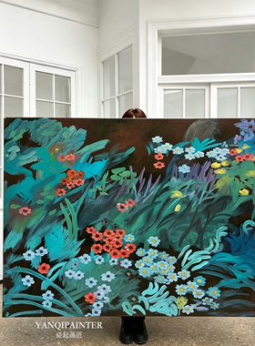 高级感纯手绘现代艺术油画