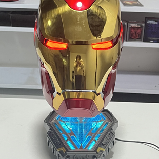 漫威钢铁侠穿戴头盔MK50贾维斯英文语音控制电动开合