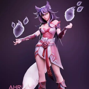 DAZ资源 Ahri Ruined King ForG8卡通少女 含体型,发型,服装非IM