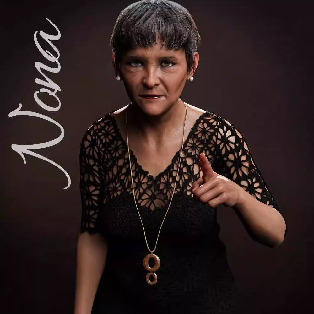 DAZ资源 Nona for Genesis 8.1 Female 老年女性 (仅体型) [非IM]