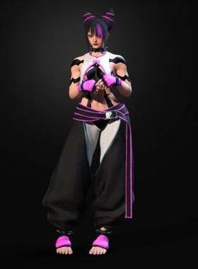 3ddaz.com  Juri for G8F and G8.1F帅酷卡通女生体型,服装 非IM