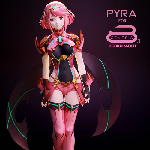 daz资源  PYRA FOR 卡通美少女  含体型,发型,服装 [IM]