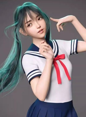 DAZ资源 Shizuka HD Character,Hair for G8F小女孩体型和发型 IM