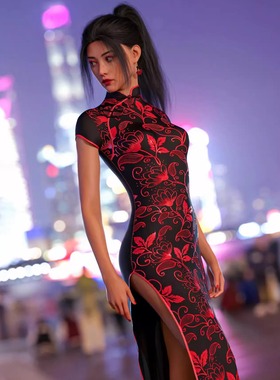 dForce Chinese Qipao Outfit for G9 亚系旗袍 (仅服装)[IM格式]