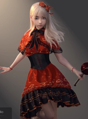 DAZ资源 dForce SYee Cute Princess Dress G8F连衣裙(仅服装) IM